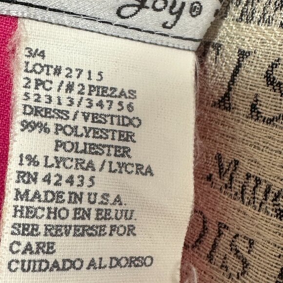 Vintage Dawn Joy 2 pc business casual Sheath Dress & Jacket Bubble Gum Pink - Picture 10 of 11